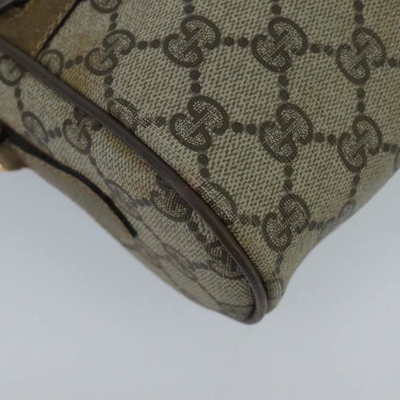 GUCCI GG Supreme Web Sherry Line Shoulder Bag PVC Beige Green Red Auth 98780 - Picture 15 of 16